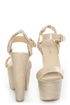 C Label Christian 8 Beige Super Platform Sandals