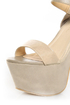 C Label Christian 8 Beige Super Platform Sandals