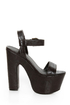 C Label Christian 8 Black Super Platform Sandals
