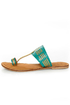 CL by Laundry Crystal Ball Turquoise & Gold Braided Flat Sandals
