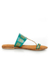 CL by Laundry Crystal Ball Turquoise & Gold Braided Flat Sandals
