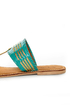 CL by Laundry Crystal Ball Turquoise & Gold Braided Flat Sandals