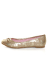 CL by Laundry Get Down Gold Distressed Ballet Flats