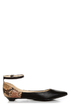 C Label Hudson 11 Black and Tawny Snake Two Tone Pointed Flats