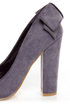 C Label Kristy 6 Purple Burnished Back-Bow Pointed Chunky Heels