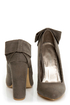 C Label Kristy 6 Taupe Burnished Back-Bow Pointed Chunky Heels