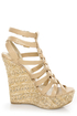 C Label Nancy 5 Beige Strappy Espadrille Wedge Sandals