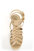C Label Nancy 5 Beige Strappy Espadrille Wedge Sandals