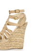 C Label Nancy 5 Beige Strappy Espadrille Wedge Sandals