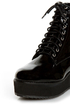 C Label Nata 1 Black Patent Platform Combat Boots