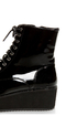C Label Nata 1 Black Patent Platform Combat Boots