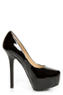 Chinese Laundry Perfect Ten Patent Black Pointed Platform Heels