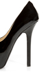Chinese Laundry Perfect Ten Patent Black Pointed Platform Heels