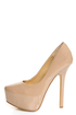 Chinese Laundry Perfect Ten Patent Nude Pointed Platform Heels