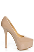 Chinese Laundry Perfect Ten Patent Nude Pointed Platform Heels