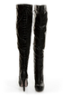 C Label Peyton 8A Black Back-Laced High Heel OTK Boots