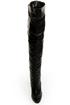 C Label Peyton 8A Black Back-Laced High Heel OTK Boots