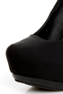 Dollhouse Dulce Black Lycra and Patent Platform Pumps