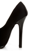 Dollhouse Dulce Black Lycra and Patent Platform Pumps