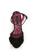 Dollhouse Flaunt Black Peep Toe Platform Pumps
