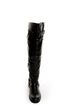 Dollhouse Hit Black Biker Babe Belted OTK Motorcycle Boots