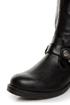 Dollhouse Hit Black Biker Babe Belted OTK Motorcycle Boots