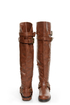 Dollhouse Hit Chestnut Biker Babe Belted OTK Motorcycle Boots