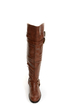 Dollhouse Hit Chestnut Biker Babe Belted OTK Motorcycle Boots