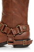 Dollhouse Hit Chestnut Biker Babe Belted OTK Motorcycle Boots