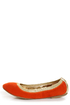 Dollhouse Mystical Orange and Gold Ballet Flats