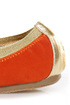 Dollhouse Mystical Orange and Gold Ballet Flats