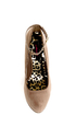 Dollhouse Notorious Taupe Studded Platform Pumps