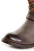 Dollhouse Yarn Brown Multi Yarn-Striped Ankle Boots