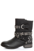 Dirty Laundry Showstopper Black Studded Motorcycle Boots