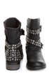 Dirty Laundry Showstopper Black Studded Motorcycle Boots
