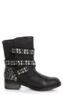 Dirty Laundry Showstopper Black Studded Motorcycle Boots