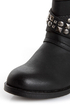 Dirty Laundry Showstopper Black Studded Motorcycle Boots