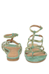 Envy Citroen Teal Mint Suede Studded Gladiator Sandals