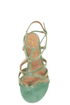 Envy Citroen Teal Mint Suede Studded Gladiator Sandals