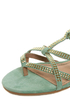Envy Citroen Teal Mint Suede Studded Gladiator Sandals