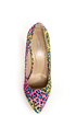 Fiebiger Tokyo Blue Dot Leopard Print Multicolored Pointed Heels