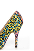 Fiebiger Tokyo Blue Dot Leopard Print Multicolored Pointed Heels