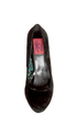 Fahrenheit Anne 08 Black Velvet Chunky Platform Heels