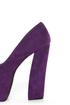 Fahrenheit Anne 08 Purple Velvet Chunky Platform Heels