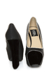 Fahrenheit Anne 41 Black Velvet Cap-Toe Platform Heels