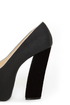 Fahrenheit Anne 41 Black Velvet Cap-Toe Platform Heels