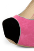 Fahrenheit Anne 41 Fuchsia and Black Cap-Toe Platform Heels