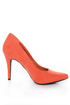Fahrenheit CR-01 Coral Velvet Pointed Pumps