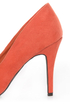 Fahrenheit CR-01 Coral Velvet Pointed Pumps