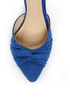 Fahrenheit CR-03 Blue Velvet Pointed D-Orsay Pumps